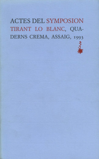 Portada Actes del Symposion Tirant lo Blanch