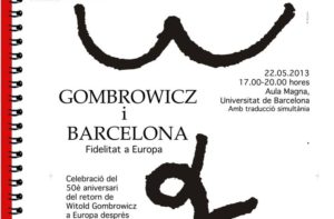 Imatge de l'entrada "Debat dedicat a Witold Gombrowicz a l'Aula Magna de la UB"
