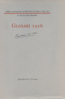 Portada Glosari 1916