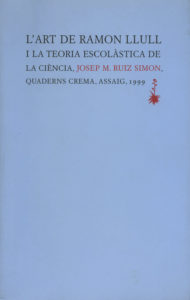 Portada L'Art de Ramon Llull i la teoria escolàstica de la ciència